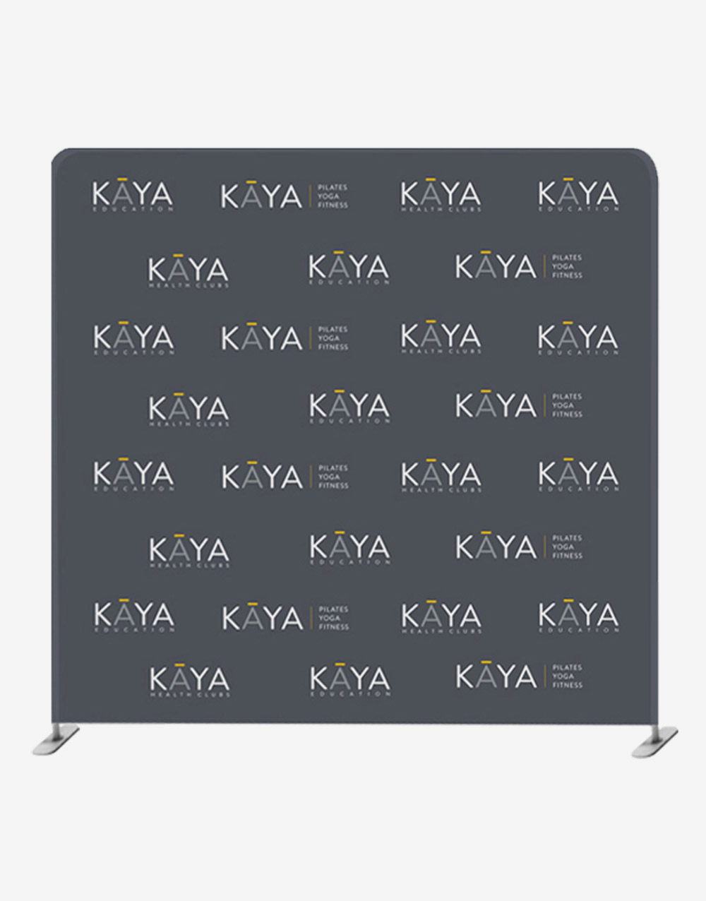 Custom media wall with branded backdrop for events and photo opportunities